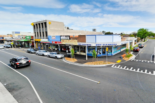 New garden beds and tree plantings on Douglas Street