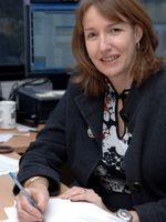 Photo of Karen Dodd at desk