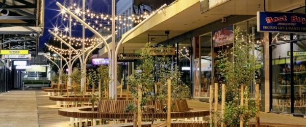 Frankston Station st mall at night