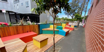 Colourful new outdoor seating