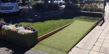 Photograph of new outdoor grassed area in Rosebud