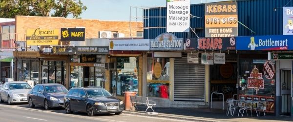 Photo of local shopping strip in Boronia